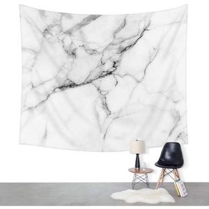 White & Black Marble Tapestry